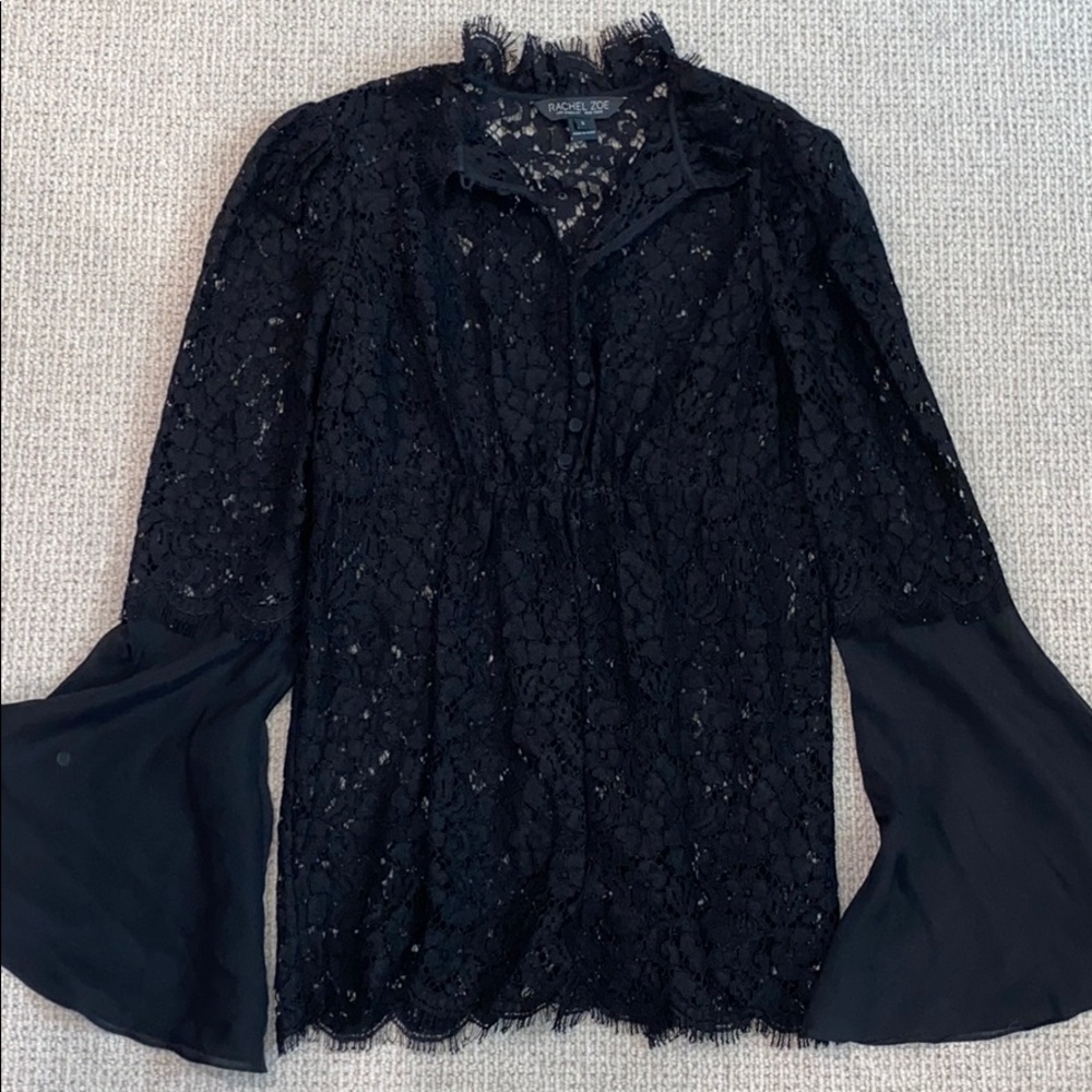 Rachel Zoe Black Lace Top